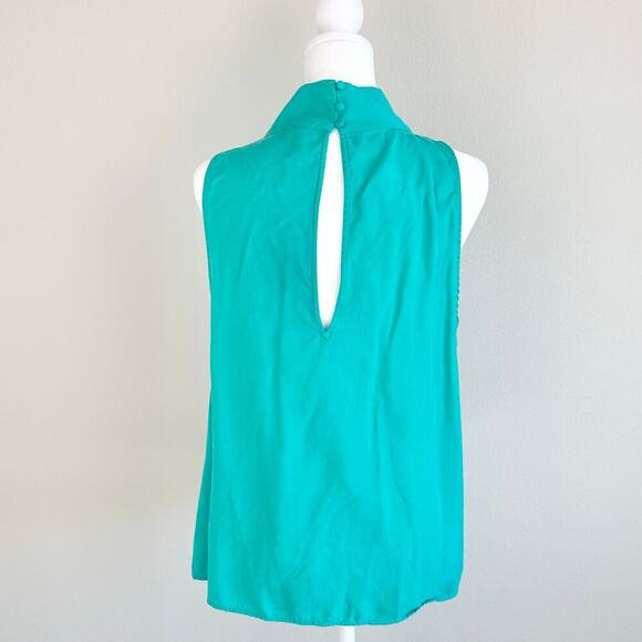 Free People Palm Breeze Mock Neck Keyhole Back Sleeveless Top Small - Picture 4 of 9